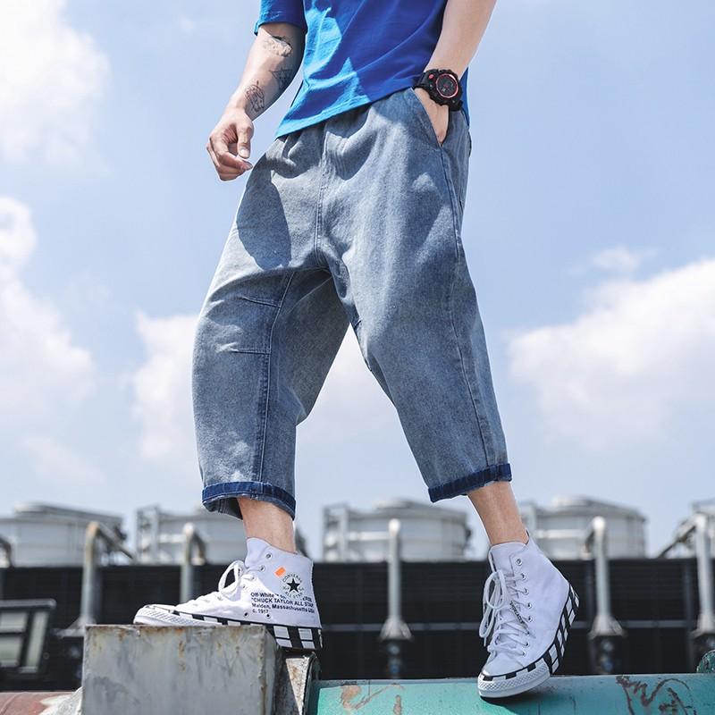 日系ストレート クロップドパンツ デニムパンツ メンズ 無地 ゆったり 七分丈 ジーパン 男性用 カジュアル 通勤通学 大人 学生 19夏新作 Anguloyasociados Com