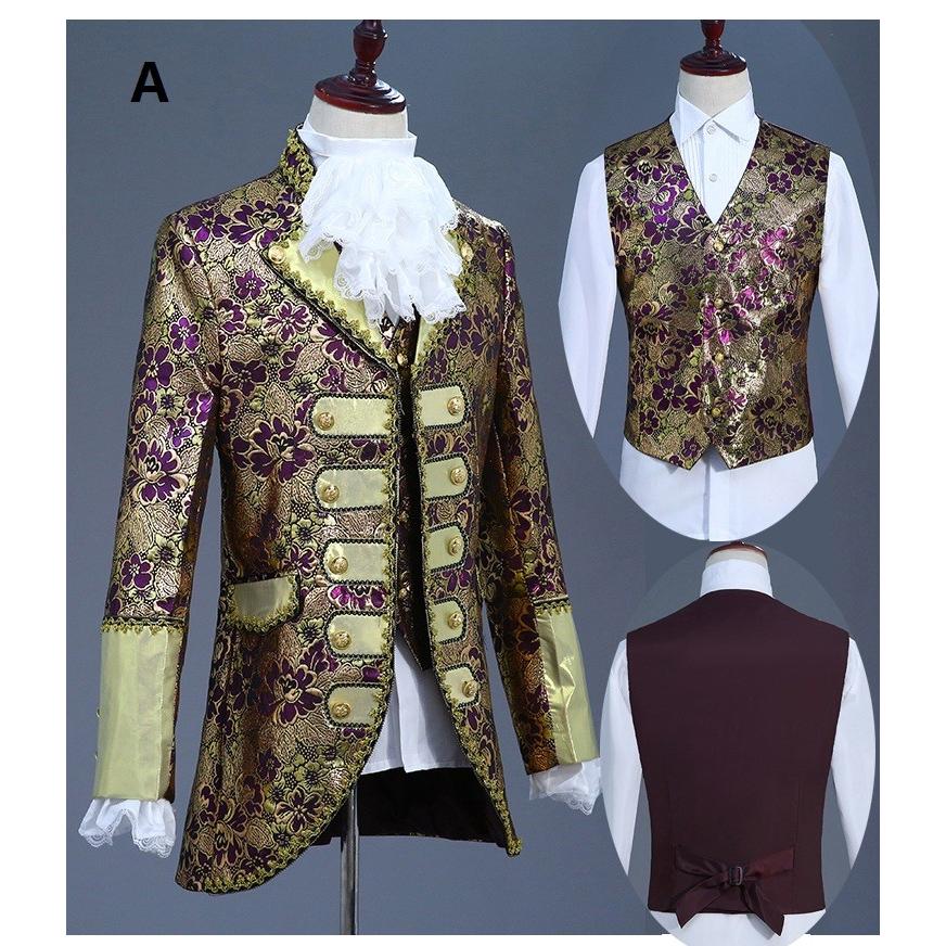 男性用 ステージ衣装 演出服 コスプレ衣装 王子様 貴族 衣装 メンズ