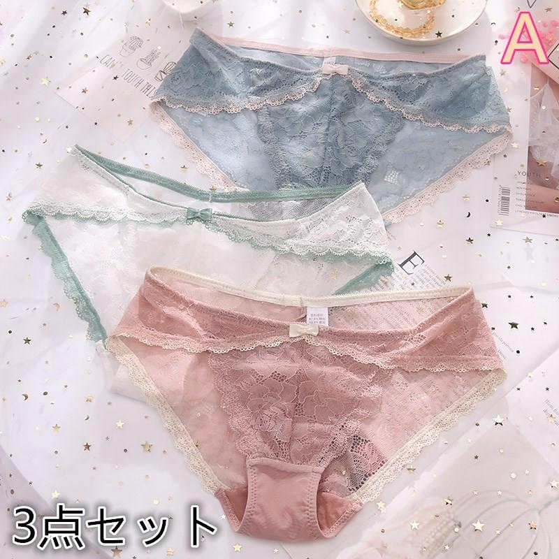 レディース 超薄手 パンティー ショーツ レース シースルー 透け感 セクシー 女性下着 ローウエスト インナーパンツ 3点セット ランジェリー 1790 3418 成宇合同会社 通販 Yahoo ショッピング