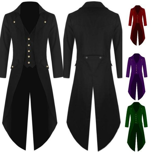 タキシードジャケット メンズ スーツ レトロ風 燕尾服 カクテルドレス 長袖 コート 演出服 舞台 スチームパンク風 欧米おしゃれ フォーマル 発表会 結婚式 Sale 62 Off