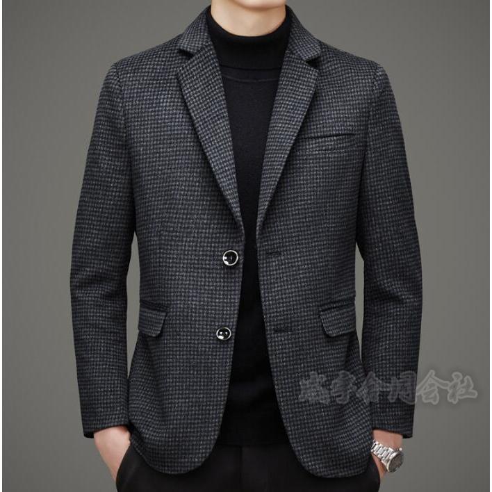 チェック柄 スーツ テーラードジャケット メンズ 冬 秋冬ジャケット