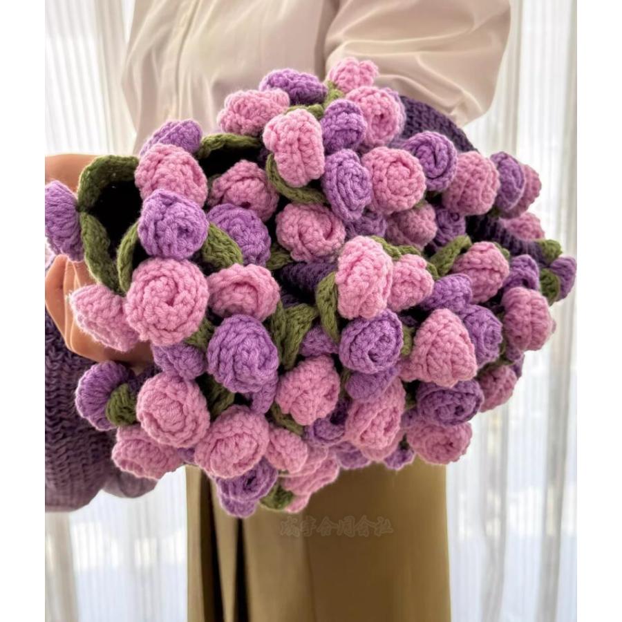 花束ブランケット 約120CM 160CM 贈り物 お礼 可愛い 手編み薔薇 バラ