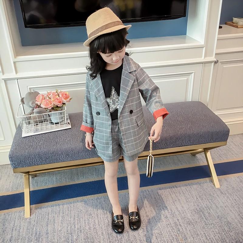 2点セット スーツ 通園 通学 女の子 90 140cm 長袖 ジャケット ショートパンツ フォーマル 入学式 入園式 卒業式 スーツ 小学生 ジュニア 子供服 チェック柄 Ab 2334 成宇合同会社 通販 Yahoo ショッピング