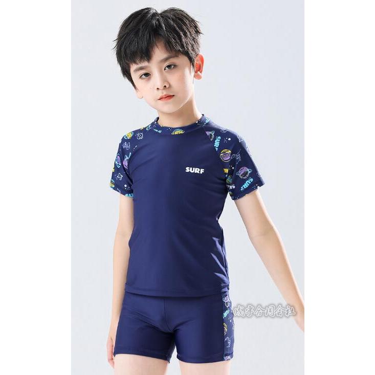 キッズ 水着 男の子 2点セット トップス ハーフパンツ セパレート 110-150cm 夏 海 プール みずぎ スイムウェア ビーチ リゾート 温泉 海水浴 小学生 中学生｜seiu｜05