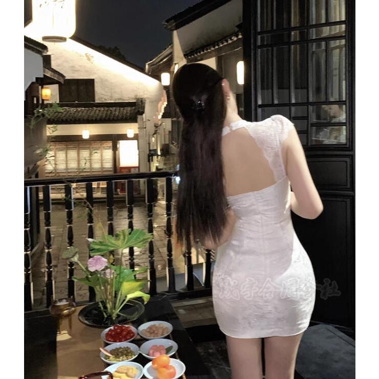 ホルターネック ワンピース 総レース セクシードレス タイトドレス