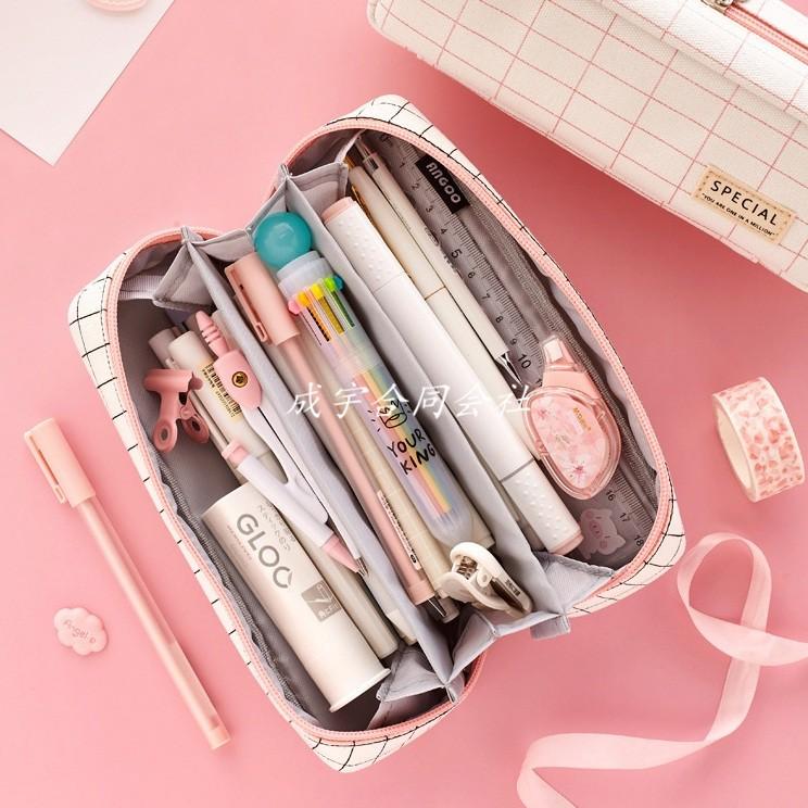大容量 ペンケース チェック柄 かわいい シンプル 便利 人気 筆箱 筆入れ 化粧ポーチ 中学校 小学校 男の子 女の子 男女兼用 スタディプランナー 文房具 ギフト Ls 2767 成宇合同会社 通販 Yahoo ショッピング