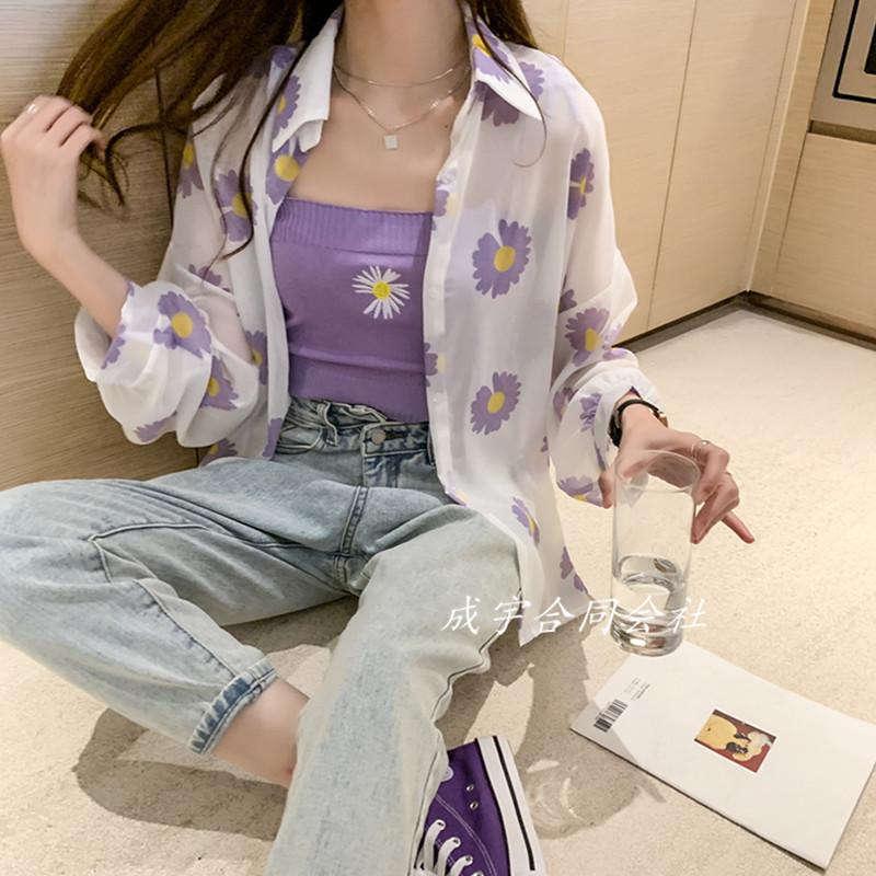 シースルー ラッシュガード 襟付き シャツ レディース 長袖 透ける ゆったり ブラウス 花柄 カジュアルシャツ セクシー 韓国風 Uvカット 紫外線防止 日焼け 4色 Ls 5095 成宇合同会社 通販 Yahoo ショッピング