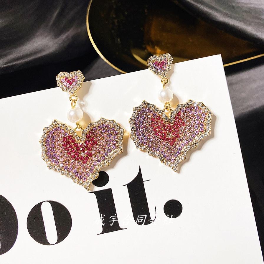 イヤリング レディース 韓国ファッション 可愛い ピアス ハート型 キラキラ エレガント 大人 揺れる 大きめイヤリング 二次会 パーティー Ls 5677 成宇合同会社 通販 Yahoo ショッピング