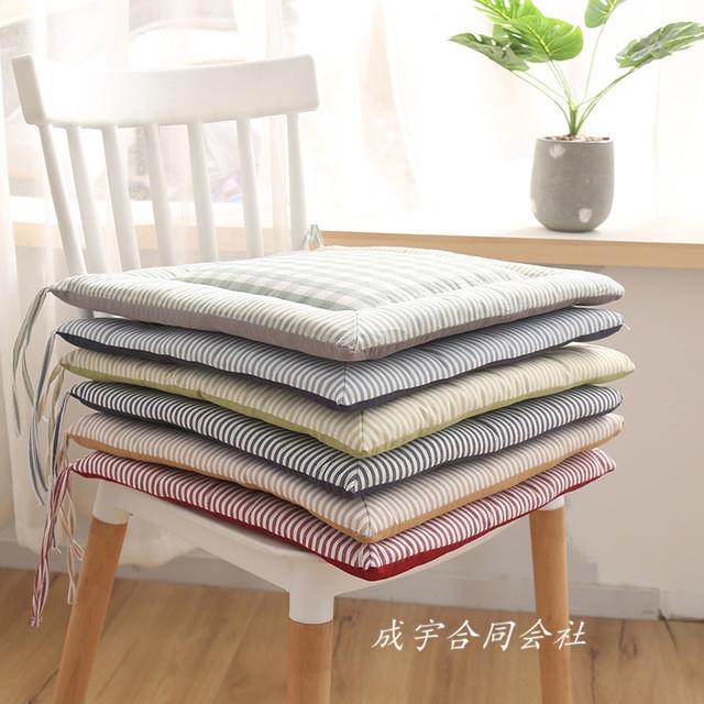 棉麻 コットンリネン 座布団 北欧 おしゃれ 40*40cm チェック柄
