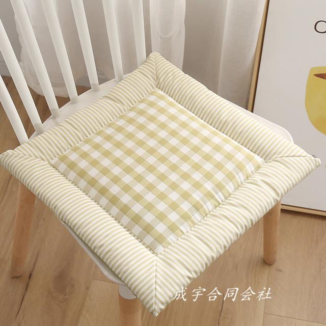 棉麻 コットンリネン 座布団 北欧 おしゃれ 40*40cm チェック柄