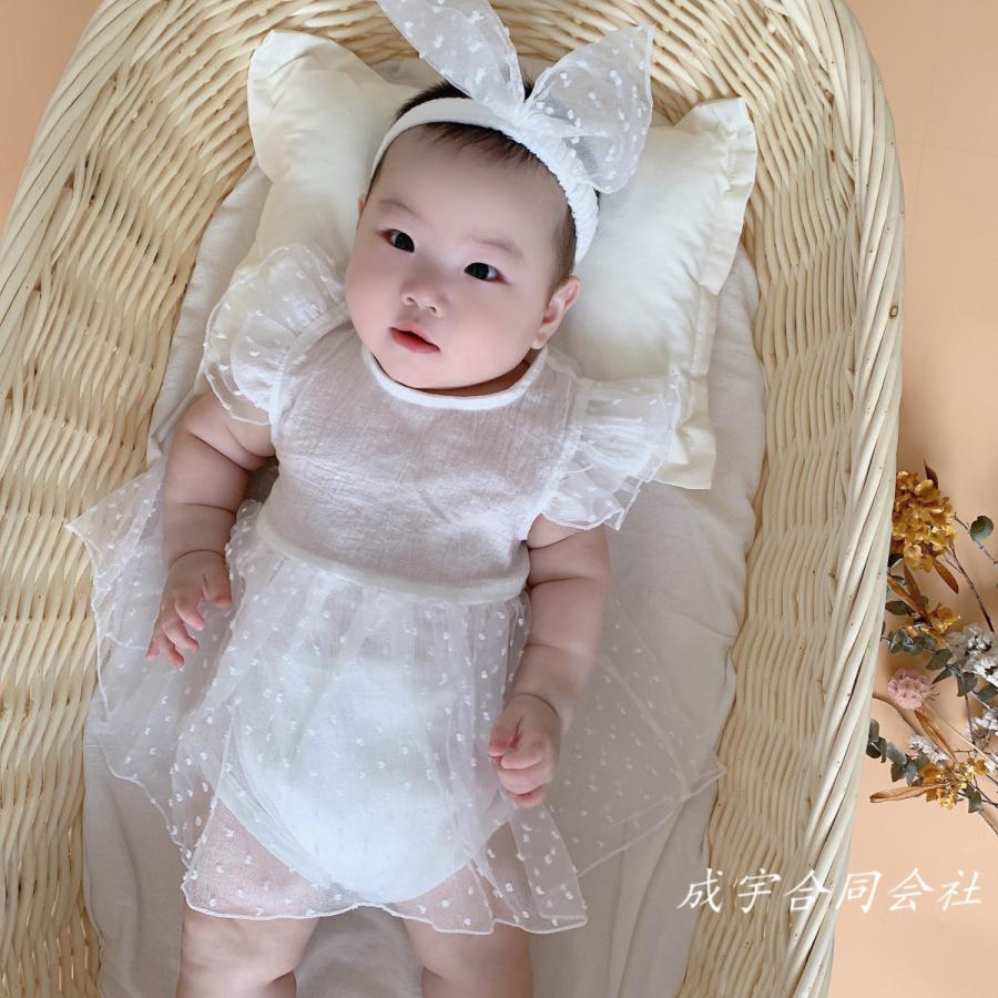 ベビードレス 結婚式 袖あり 新生児 メッシュ ピアノ発表会 お宮参り 赤ちゃん ドレス 女の子 発表会 セレモニードレス 出産祝い