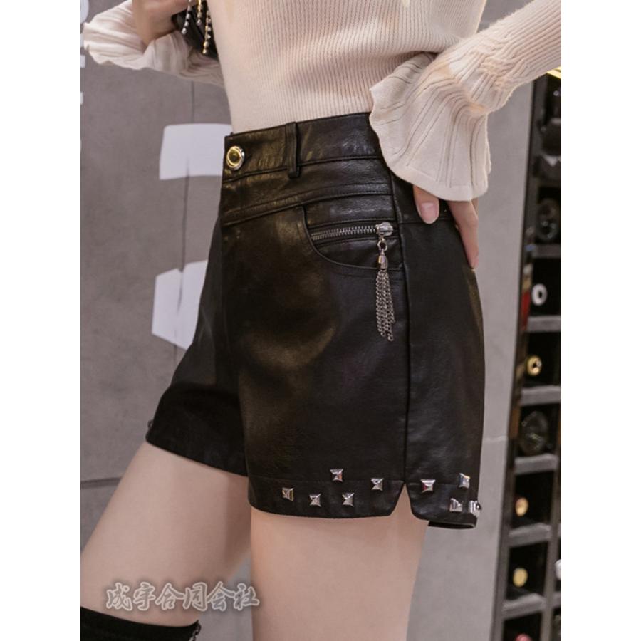 ショートパンツ レザーパンツ PU革 レディース ハイウエスト 短パン 半ズボン ゆったり カジュアル リベット付き 美脚/美尻 ホットパンツ 着痩せ 春秋冬 :LSN-1153:成宇合同会社 - 通販 - Yahoo!ショッピング ショートパンツ レザーパンツ PU革 レディース ハイウエスト 短パン 半ズボン ゆったり カジュアル リベット付き 美脚/美尻 ホットパンツ 着痩せ 春秋冬 :LSN-1153:成宇合同会社 - 通販 - Yahoo!ショッピング