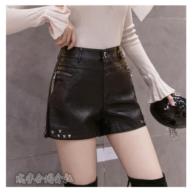 ショートパンツ レザーパンツ PU革 レディース ハイウエスト 短パン 半ズボン ゆったり カジュアル リベット付き 美脚/美尻 ホットパンツ 着痩せ 春秋冬 :LSN-1153:成宇合同会社 - 通販 - Yahoo!ショッピング ショートパンツ レザーパンツ PU革 レディース ハイウエスト 短パン 半ズボン ゆったり カジュアル リベット付き 美脚/美尻 ホットパンツ 着痩せ 春秋冬 :LSN-1153:成宇合同会社 - 通販 - Yahoo!ショッピング