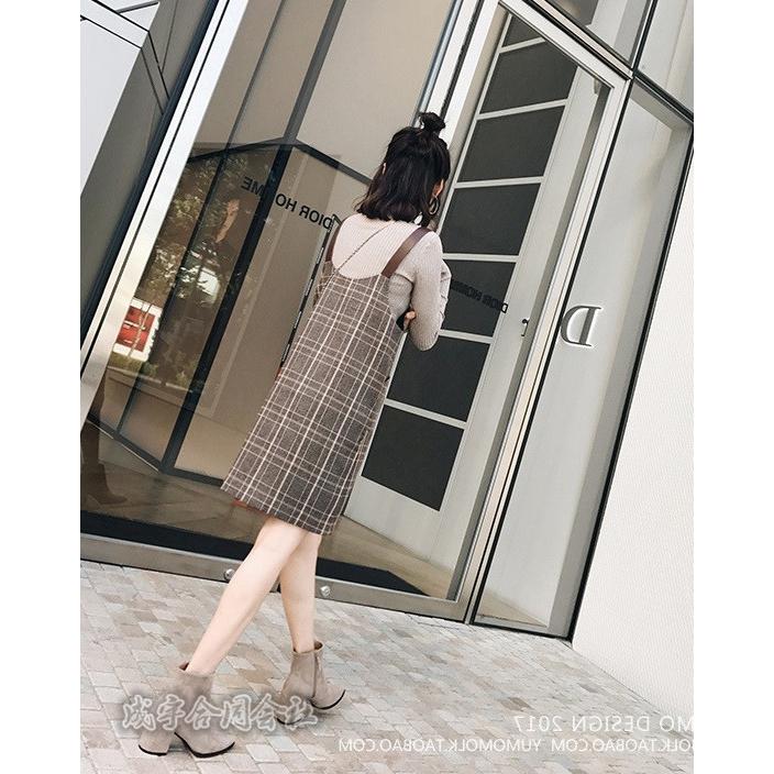 チェック柄スカート サロペット レディース ワンピース 秋冬 きれいめ オーバーオール 膝丈ワンピース 体型カバー オシャレ カジュアル 女性 お出かけ Lsn 1325 成宇合同会社 通販 Yahoo ショッピング