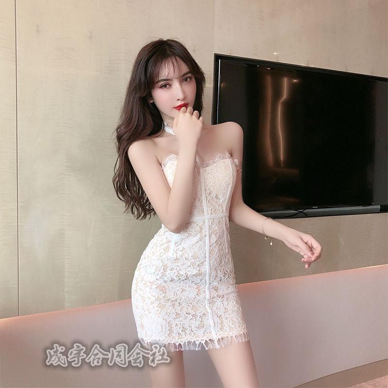 ホルターネック ワンピース ボディコン レディース ノースリーブ ミニワンピース タイト レースワンピース スリム フィット インナー 夜店 セクシー 春 夏 Lsn 95 成宇合同会社 通販 Yahoo ショッピング