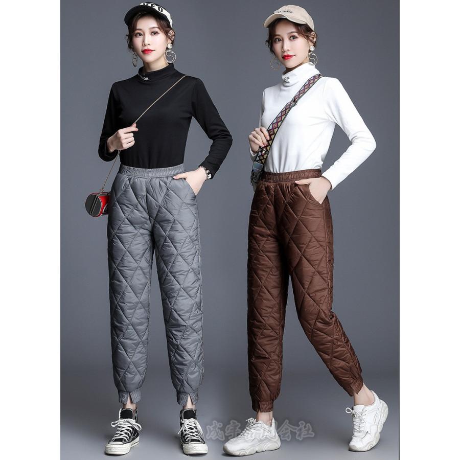 防寒着パンツ レディース キルティング ダウンパンツ ウエストゴム 無地 カジュアル 中綿パンツ 大きいサイズ ボトムス 女性用 保温性抜群 秋冬新作 Lsn 2568 成宇合同会社 通販 Yahoo ショッピング