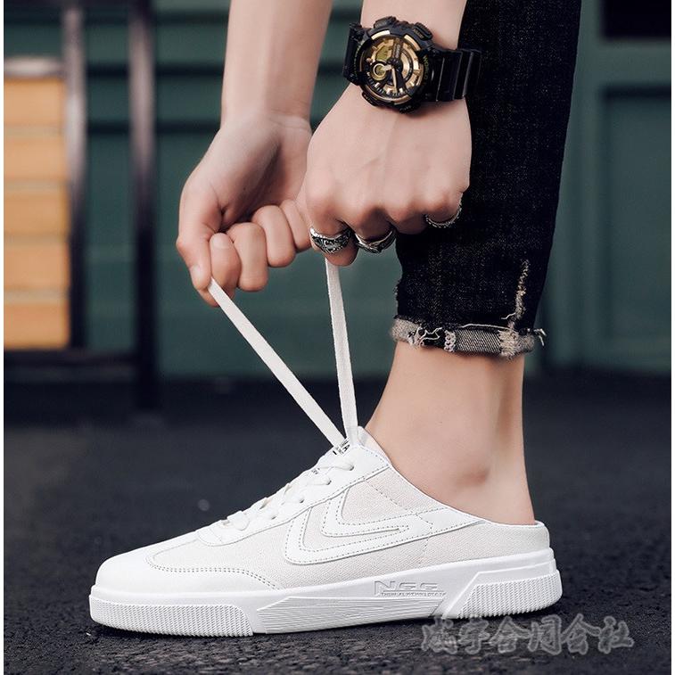 ローカット スリッポン スニーカー メンズ 夏新作 かかとなし レースアップ フラットサンダル バブーシュ キャンバス靴 軽量 カジュアルシューズ 履きやすい Lsn 55 成宇合同会社 通販 Yahoo ショッピング