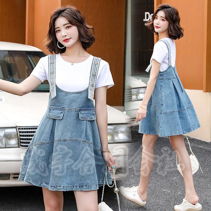 サロペットスカート オーバーオール レディース デニム 無地 ゆったり 膝丈ワンピース Aライン サスペンダー 体型カバー 大きいサイズ 可愛い 30代 40代 春夏 Lsn 6033 成宇合同会社 通販 Yahoo ショッピング
