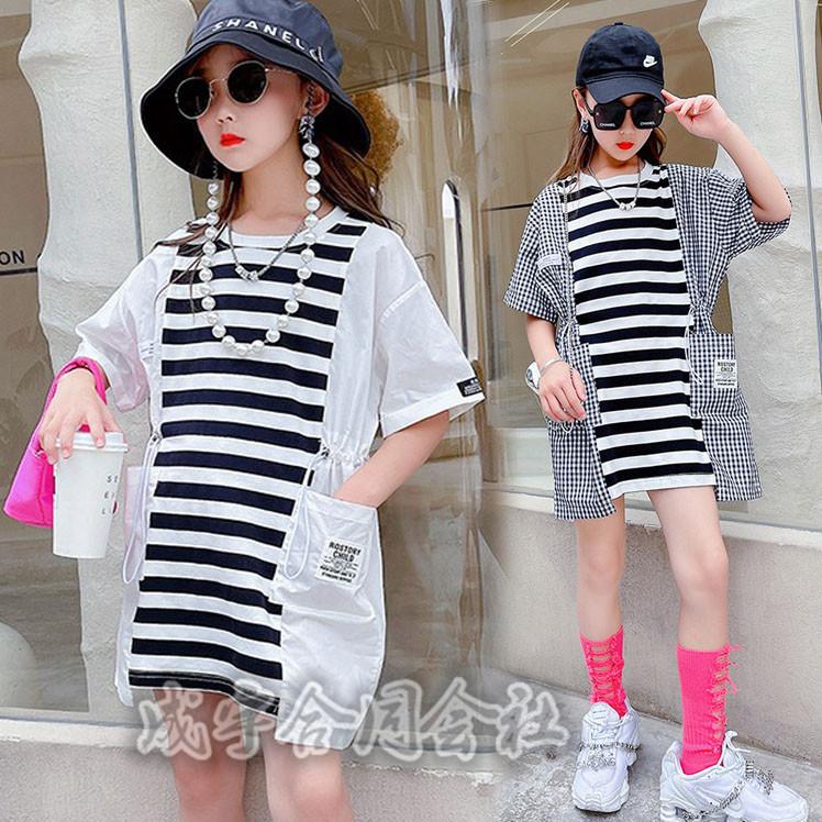 ボーダー柄ワンピース キッズ 韓国子供服 女の子 Tシャツワンピース ドッキング ポケット付き ロングt 子供ドレス Dress カジュアル 可愛い 通学 通園 1 160 Lsn 6318 成宇合同会社 通販 Yahoo ショッピング