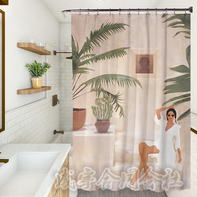 個性的 新作 シャワーカーテン 防水 防カビ 浴室 脱衣所 部屋