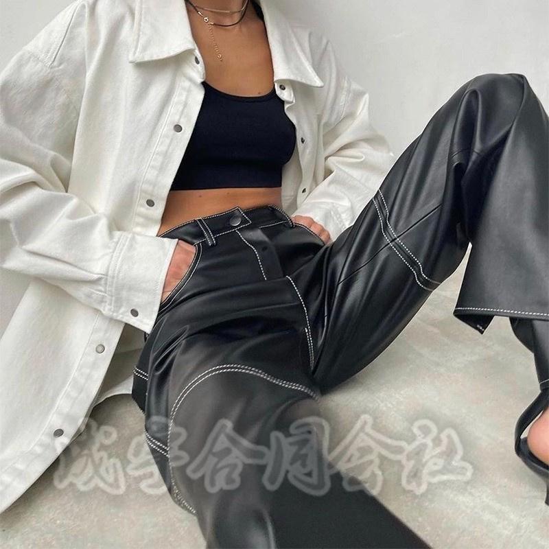 新作 Pu レザーパンツ レディース ハイウエスト ロングパンツ ワイドパンツ ガウチョパンツ ゆったり 無地 ボトムス 女性用 ストレート 長ズボン 着痩せ Niu 1080 成宇合同会社 通販 Yahoo ショッピング