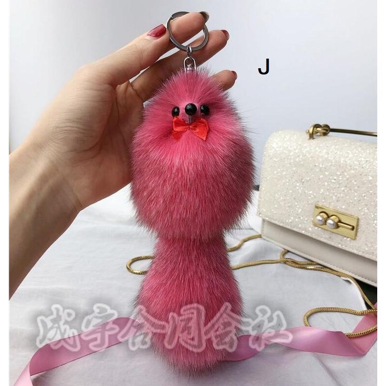 フォックス 狐 フェイクファー キャット キーリング