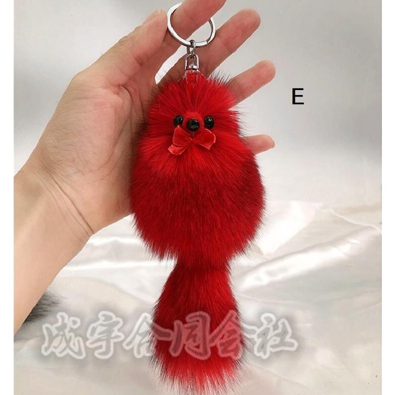 フォックス 狐 フェイクファー キャット キーリング