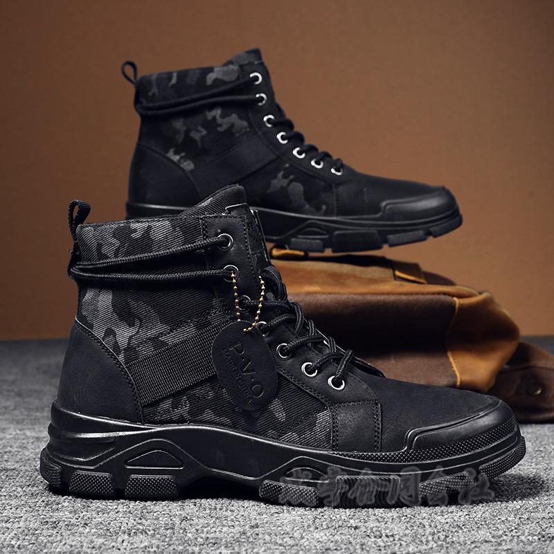 3color ワークブーツ メンズ ミリタリーブーツ ハイカット ショート