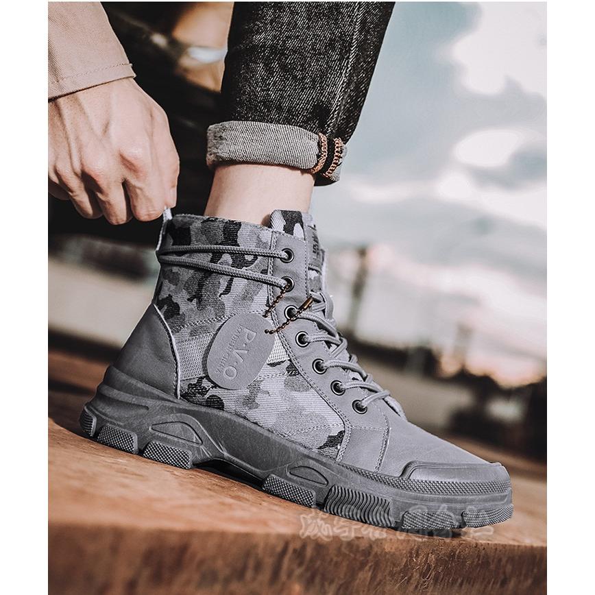 3color ワークブーツ メンズ ミリタリーブーツ ハイカット ショート