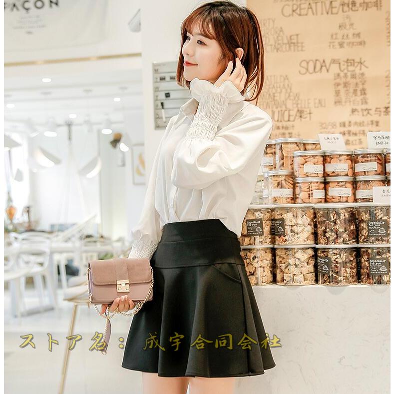 フレアスカート レディース 無地スカート ショート丈 ミニ丈 ハイ