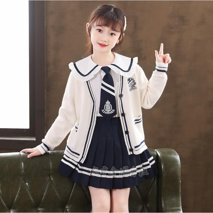 入学式 スーツ 子供 女の子 セットアップ 春 小学生 中学生 jk 制服 3点セット キッズ フォーマル スーツ カーディガン スカート シャツ 卒業式 子ども服 発表会 |  | 06