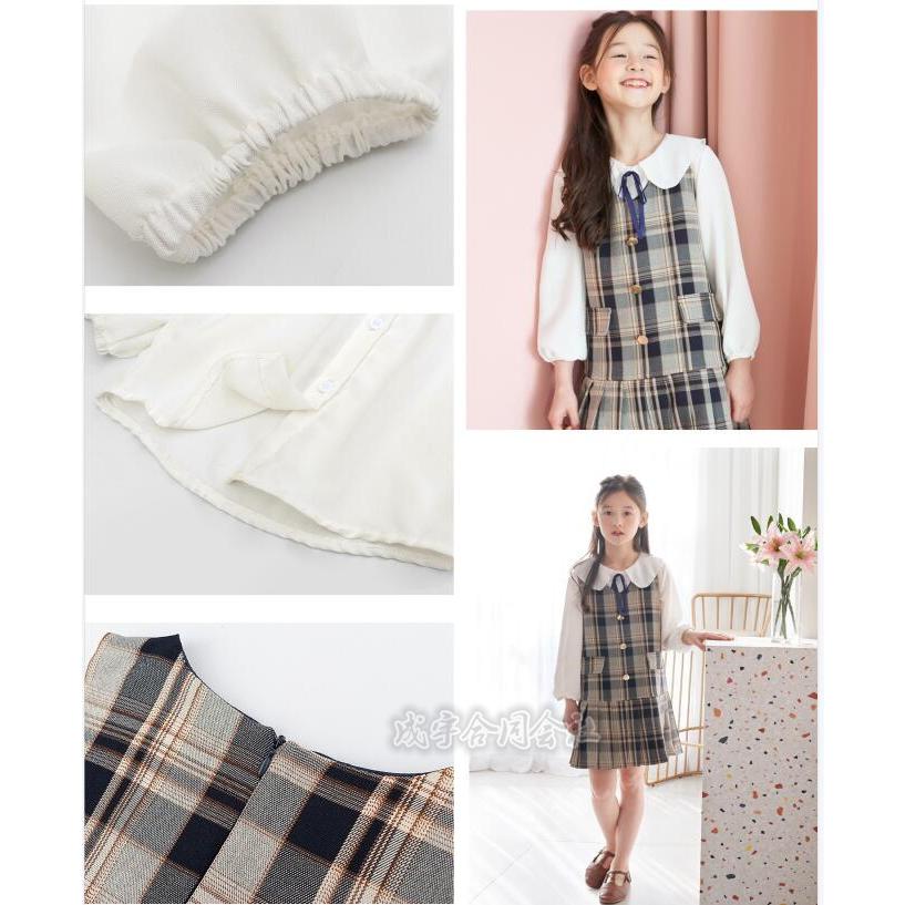 セットアップ シャツ ワンピース 女の子 2点セット トップス ジャンパースカート 子供服 ワンピーススーツ チェック柄 フォーマル 入学式 入園式 卒園式 結婚式 |  | 10