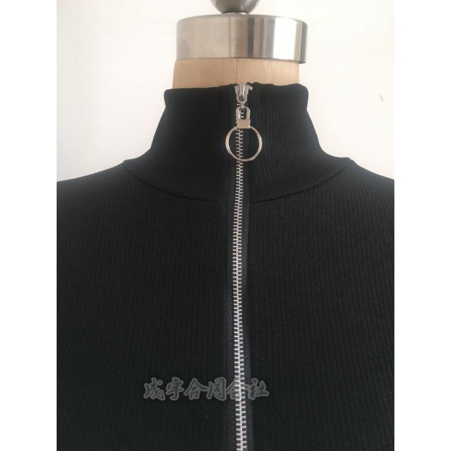 ハーフジップ 長袖 ボディブリファー ハイネック ニット レオタード