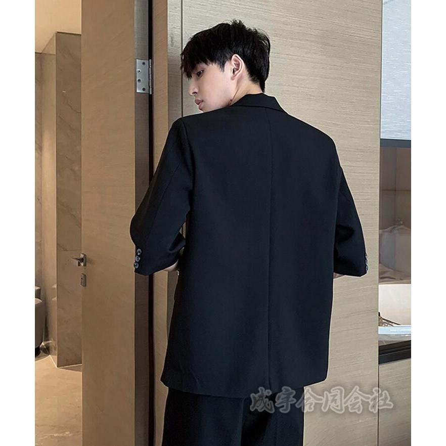 カジュアルスーツ メンズ セットアップ 7分袖 夏服 サマージャケット