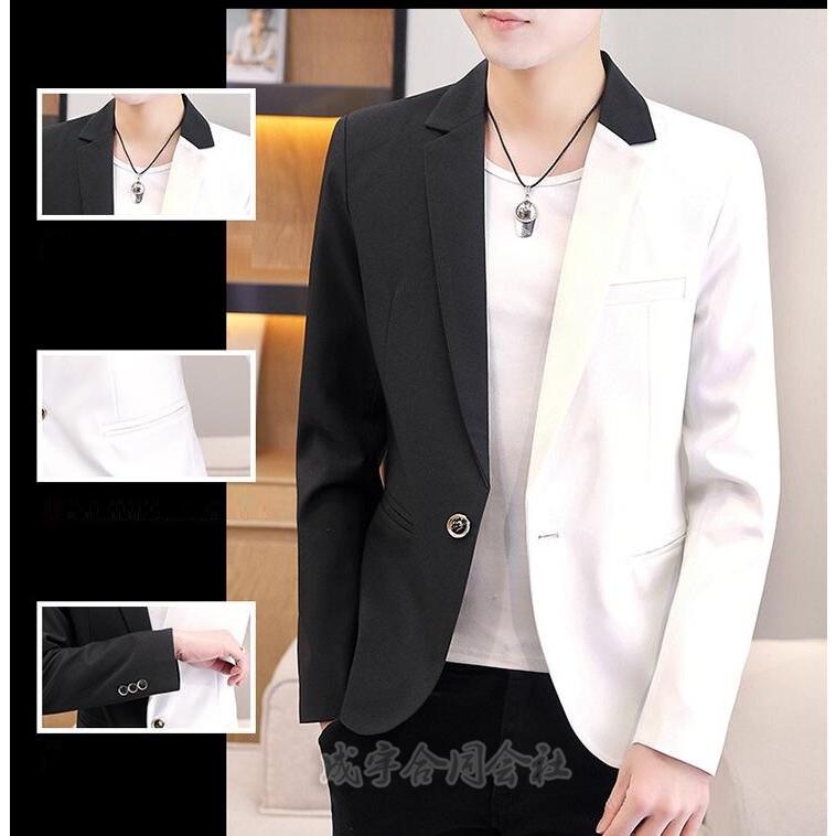 テーラードジャケット メンズ モード系 バイカラー スーツジャケット