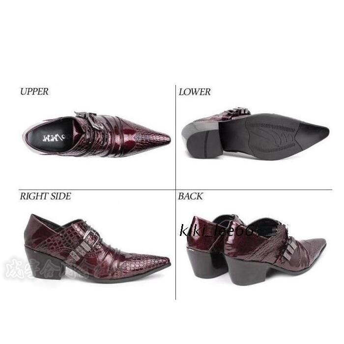 新作 メンズ ビジネスシューズ ロングノーズ ストレートチップ ヒール