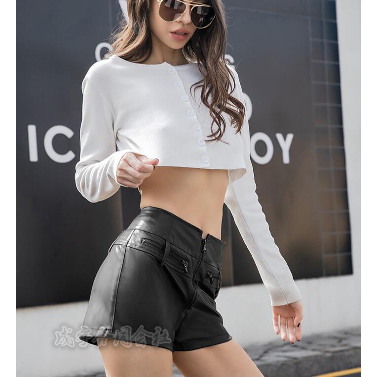 大きいサイズあり レディース PUレザー ショートパンツ ミニパンツ