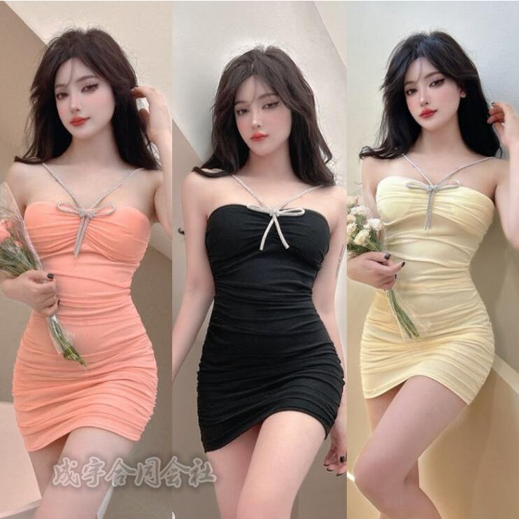 ボディコンワンピース キャミワンピース ベアトップ レディース