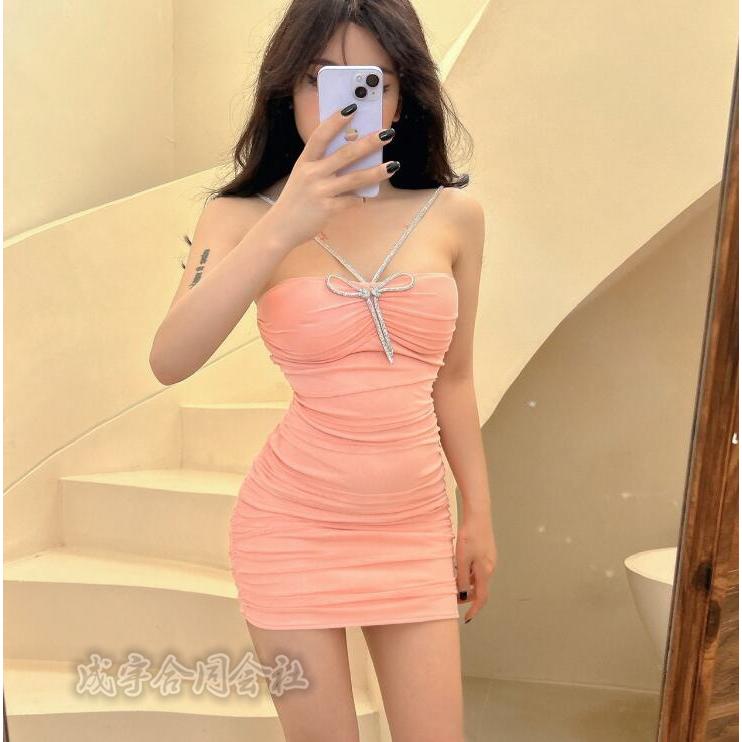 ボディコンワンピース キャミワンピース ベアトップ レディース