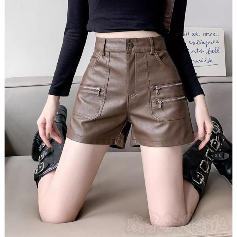 PUショートパンツ ボトムス パンツ ズボン おしゃれ PUレザー