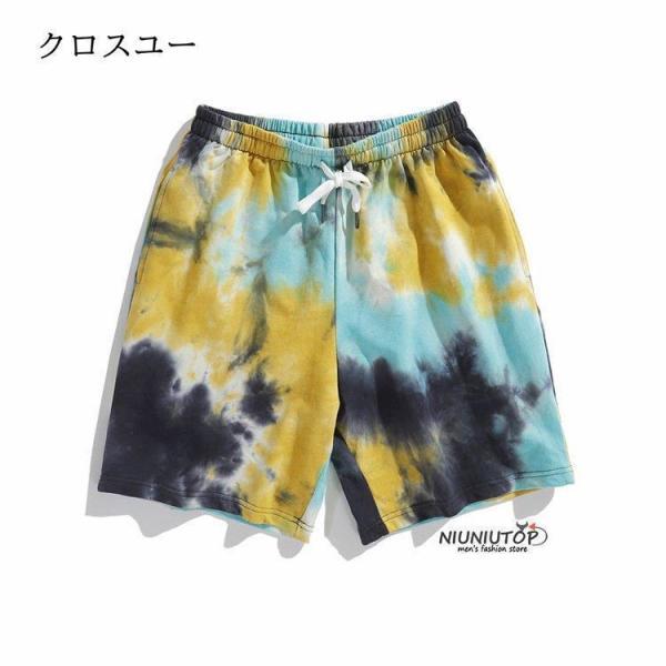 ハーフパンツ メンズ ショートパンツ タイダイ柄 カラフル カジュアル