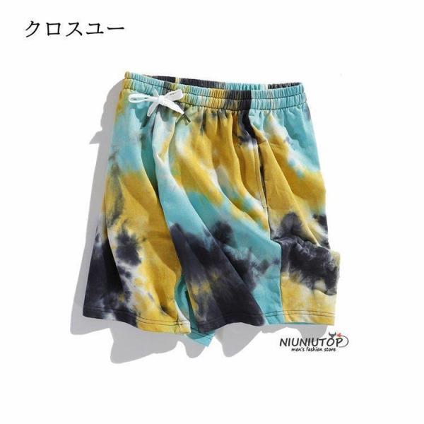 ハーフパンツ メンズ ショートパンツ タイダイ柄 カラフル カジュアル