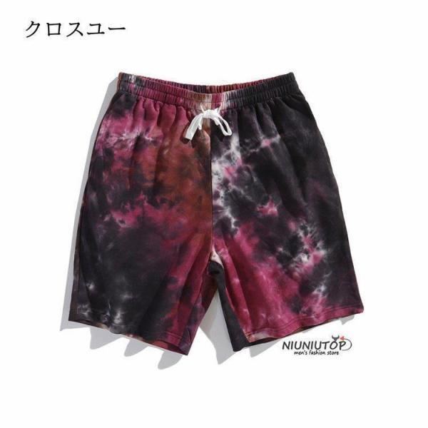 ハーフパンツ メンズ ショートパンツ タイダイ柄 カラフル カジュアル