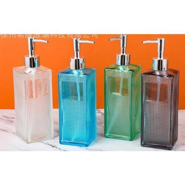 ディスペンサー 詰め替えボトル ガラス容器 500ml シャンプー