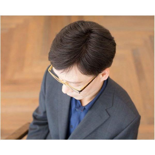 メンズウィッグ フルウィッグ ショートヘア メンズ 男性 男性用 かつら 全頭 ストレート ブラック 中年 シニア ナチュラル 自然の画像