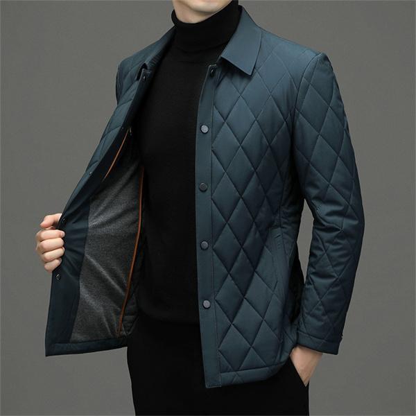 中綿 メンズ 防寒 厚手 ブルゾン キルティングコート 軽い フルジップ アウター あったか 冬服_2