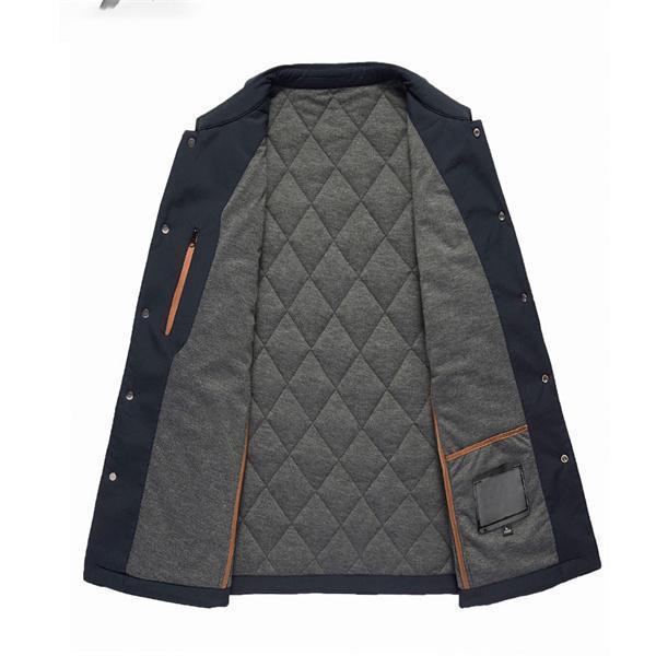 中綿 メンズ 防寒 厚手 ブルゾン キルティングコート 軽い フルジップ アウター あったか 冬服_9