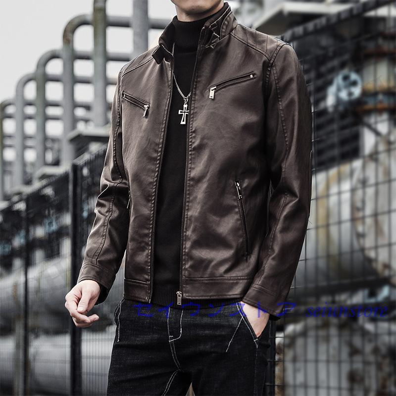 ライダースジャケット メンズ ブルゾン レザージャケット 秋服 ライダースジャケット メンズ ブルゾン レザージャケット 秋服