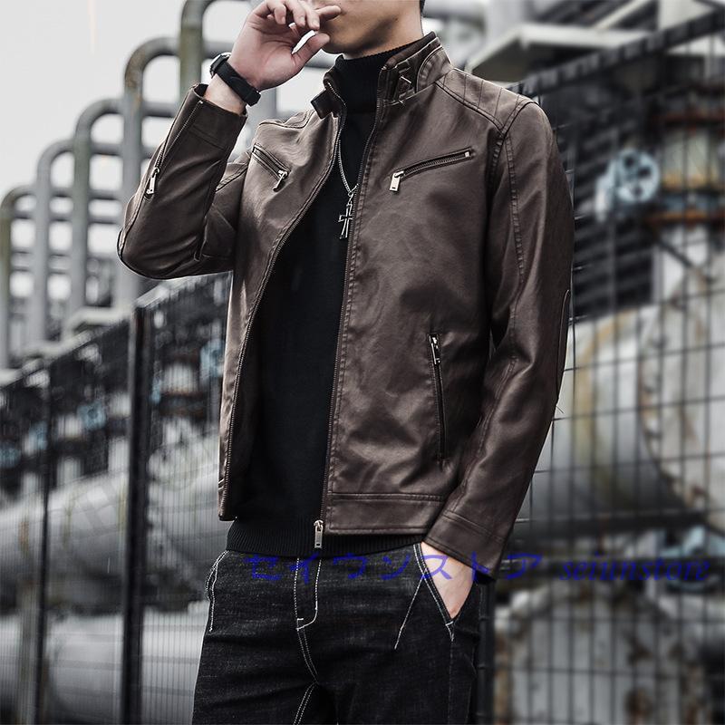 ライダースジャケット メンズ ブルゾン レザージャケット 秋服 ライダースジャケット メンズ ブルゾン レザージャケット 秋服