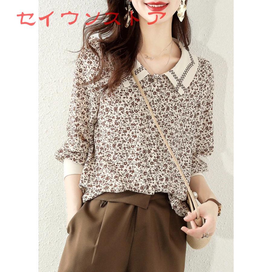 シャツブラウス 花柄ブラウス シフォンブラウス 花柄 シャツ シャツブラウス 花柄ブラウス シフォンブラウス 花柄 シャツ